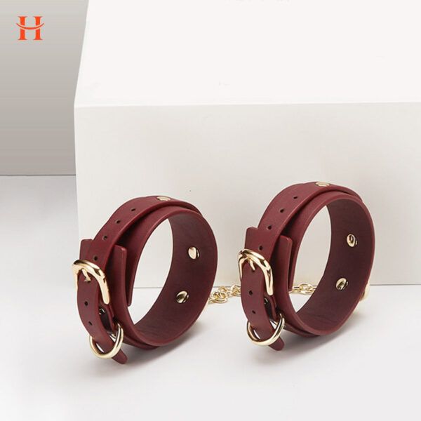 Roomfun - Wine Red Leather Bondage Set - Image 3