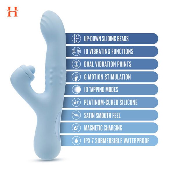 Blush - Devin G Spot Clitoral Dual Stimulation Rabbit Vibrator - Image 2