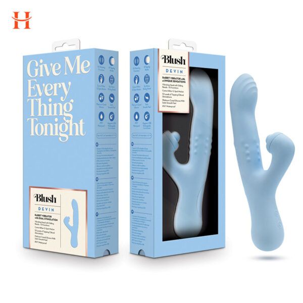 Blush - Devin G Spot Clitoral Dual Stimulation Rabbit Vibrator - Image 6