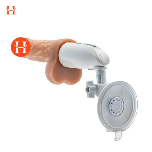Blush - Dr. Skin Silicone - Dr. Hammer - 7 Inch Thrusting Dildo with Handle - Beige - Image 9