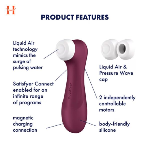 Satisfyer - Pro 2 Generation 3 Vibrator Red with Connect App - Image 3